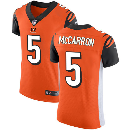 Nike Bengals #5 AJ McCarron Orange Alternate Men's Stitched NFL Vapor Untouchable Elite Jersey