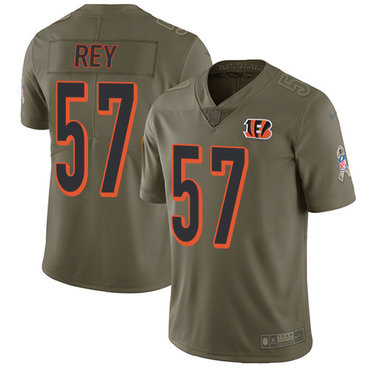 Nike Bengals #57 Vincent Rey Olive Men's Stitched NFL Limited 2017 Salute To Service Jersey