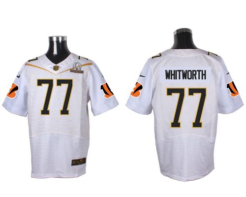 Nike Bengals #77 Andrew Whitworth White 2016 Pro Bowl Men's Stitched NFL Elite Jersey