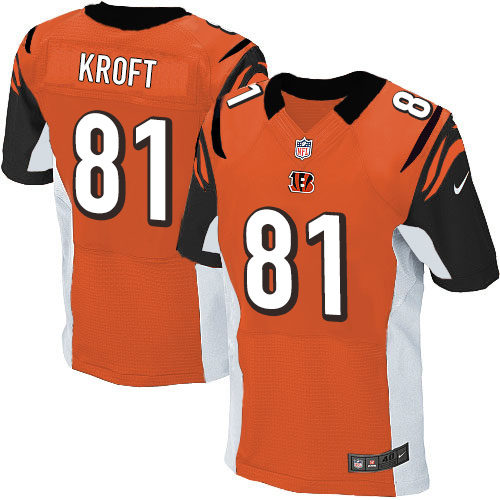 Nike Bengals #81 Tyler Kroft Orange Alternate Men's Stitched NFL Elite Jersey