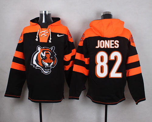 Nike Bengals #82 Marvin Jones Black Player Pullover NFL Hoodie
