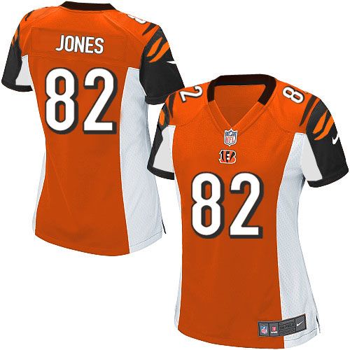 Nike Bengals #82 Marvin Jones Orange Alternate Women's Stitched NFL Elite Jersey