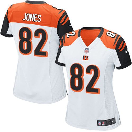 Nike Bengals #82 Marvin Jones White Women's Stitched NFL Elite Jersey