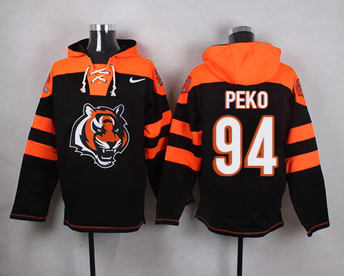Nike Bengals #94 Domata Peko Black Player Pullover NFL