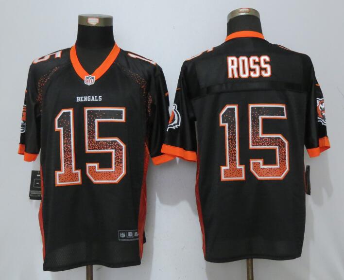 Nike Bengals 15 John Ross Black Drift Fashion Elite Jersey