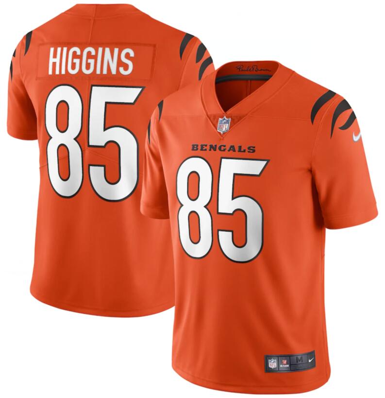 Nike Bengals 85 Tee Higgins Orange Vapor Limited Jersey