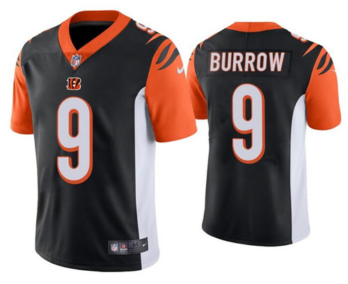 Nike Bengals 9 Joe Burrow Black Black 2020 NFL Draft First Round Pick Vapor Untouchable Limited Jersey
