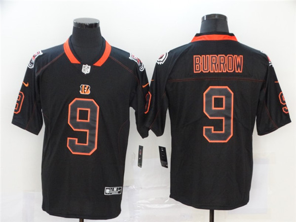 Nike Bengals 9 Joe Burrow Black Shadow Legend Limited Jersey