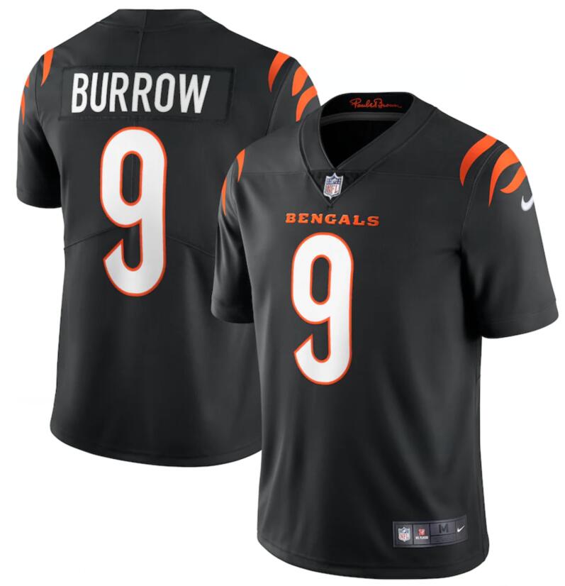 Nike Bengals 9 Joe Burrow Black Vapor Limited Jersey