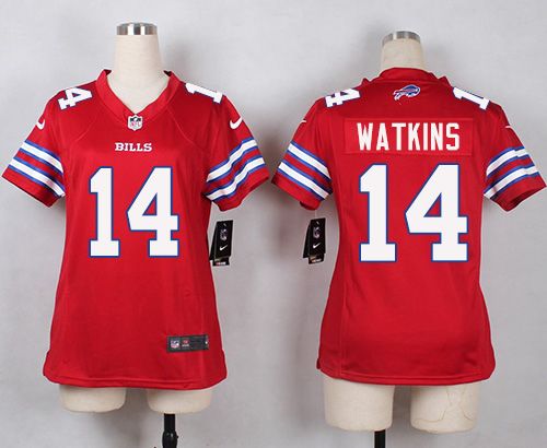 Nike Bills #14 Sammy Watkins Red Women's Stitched NFL Limited Rush Jersey