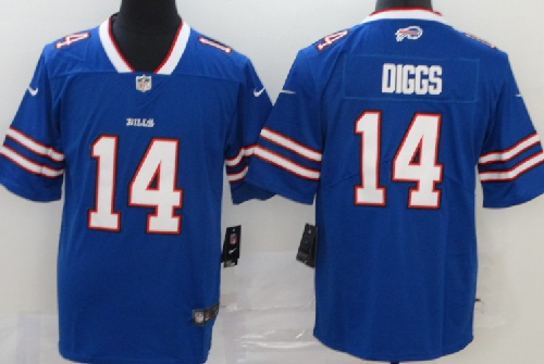 Nike Bills #14 Stefon Diggs Royal Blue Team Color Men's Stitched NFL 100th Season Vapor Untouchable Limited Jersey