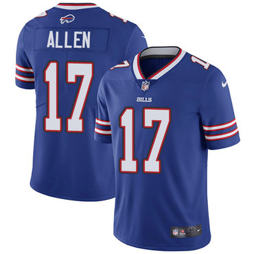 Nike Bills #17 Josh Allen Royal Blue Team Color Stitched NFL Vapor Untouchable Limited Jersey