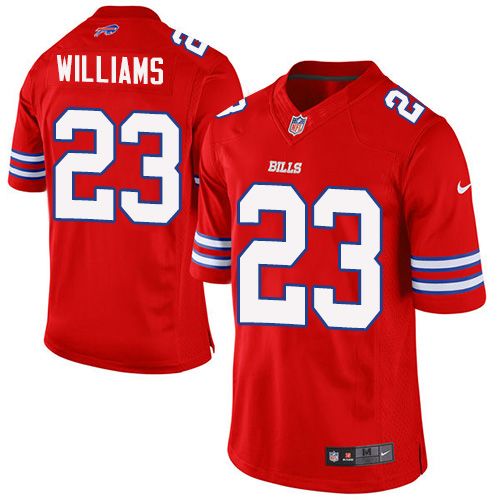Nike Bills #23 Aaron Williams Red Men's Stitched NFL Elite Rush Jersey