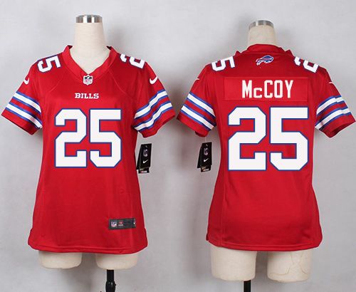 Nike Bills #25 LeSean McCoy Red Women's Stitched NFL Limited Rush Jersey