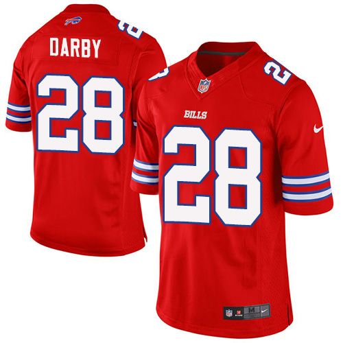 Nike Bills #28 Ronald Darby Red Men's Stitched NFL Elite Rush Jersey