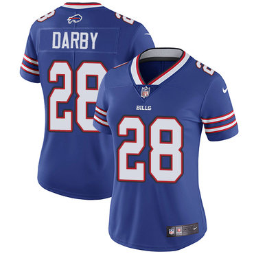 Nike Bills #28 Ronald Darby Royal Blue Team Color Women's Stitched NFL Vapor Untouchable Limited Jersey
