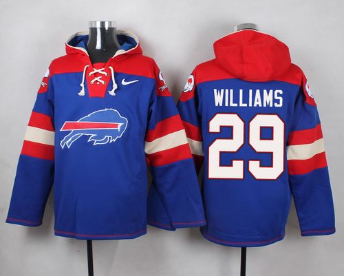 Nike Bills #29 Karlos Williams Royal Blue Player Pullover NFL hoodie
