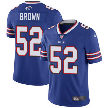 Nike Bills #52 Preston Brown Royal Blue Team Color Men's Stitched NFL Vapor Untouchable Limited Jersey