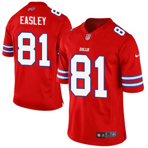 Nike Bills #81 Marcus Easley Red Men's Stitched NFL Elite Rush Jersey