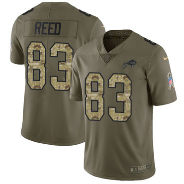 Nike Bills #83 Andre Reed Olive Camo Men's Stitched NFL Limited 2017 Salute To Service Jersey