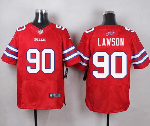 Nike Bills #90 Shaq Lawson Red Men's Stitched NFL Elite Rush Jersey