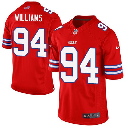 Nike Bills #94 Mario Williams Red Men's Stitched NFL Elite Rush Jersey
