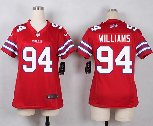 Nike Bills #94 Mario Williams Red Women's Stitched NFL Limited Rush Jersey