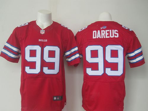 Nike Bills #99 Marcell Dareus Red Men's Stitched NFL Elite Rush Jersey