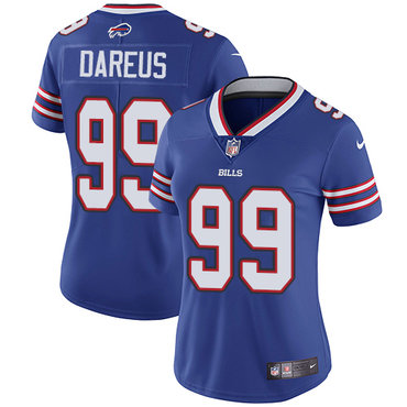 Nike Bills #99 Marcell Dareus Royal Blue Team Color Women's Stitched NFL Vapor Untouchable Limited Jersey