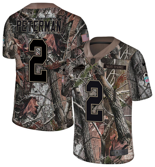 Nike Bills 2 Nathan Peterman Camo Rush Limited Jersey