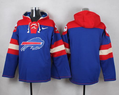 Nike Bills Blank Royal Blue Player Pullover NFL Hoodie