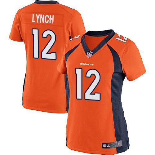 Nike Broncos #12 Paxton Lynch Orange Team Color Women's Stitched NFL New Limited Jersey