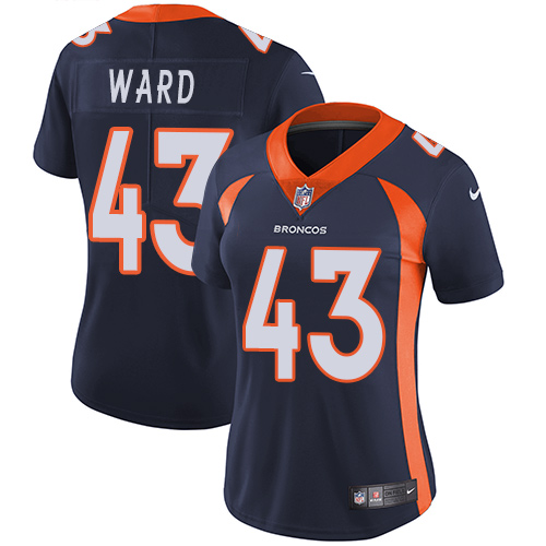 Nike Broncos #43 T.J. Ward Blue Alternate Women's Stitched NFL Vapor Untouchable Limited Jersey