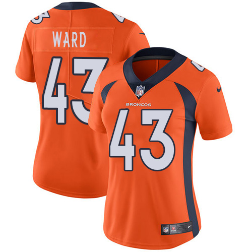 Nike Broncos #43 T.J. Ward Orange Team Color Women's Stitched NFL Vapor Untouchable Limited Jersey