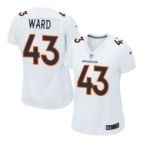 Nike Broncos #43 T.J. Ward White Women's Stitched NFL Game Event Jersey
