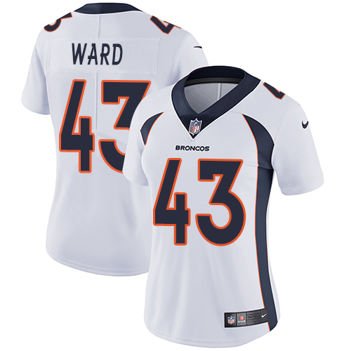 Nike Broncos #43 T.J. Ward White Women's Stitched NFL Vapor Untouchable Limited Jersey
