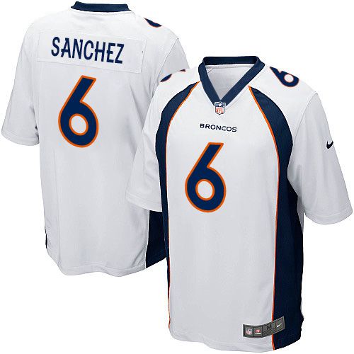 Nike Broncos #6 Mark Sanchez White Youth Stitched NFL New Elite Jersey