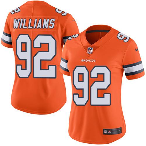 Nike Broncos #92 Sylvester Williams Orange Women's Stitched NFL Limited Rush Jersey