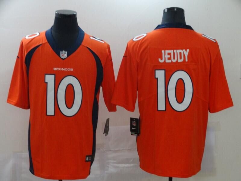Nike Broncos 10 Jerry Jeudy Orange 2020 NFL Draft First Round Pick Color vapor limited Jersey