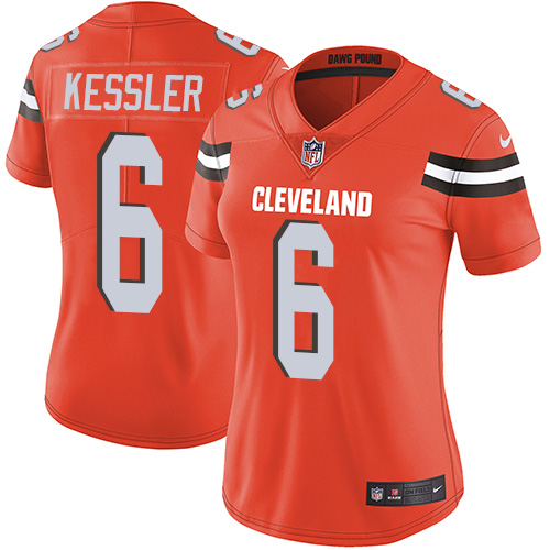 Nike Browns #6 Cody Kessler Orange Alternate Women's Stitched NFL Vapor Untouchable Limited Jersey - 副本