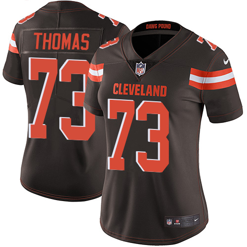 Nike Browns #73 Joe Thomas Brown Team Color Women's Stitched NFL Vapor Untouchable Limited Jersey - 副本