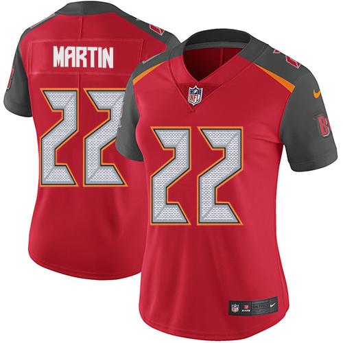 Nike Buccaneers #22 Doug Martin Red Team Color Women's Stitched NFL Vapor Untouchable Limited Jersey