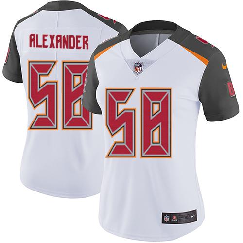 Nike Buccaneers #58 Kwon Alexander White Women's Stitched NFL Vapor Untouchable Limited Jersey