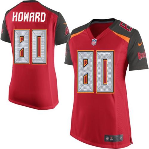 Nike Buccaneers #80 O. J. Howard Red Team Color Women's Stitched NFL New Elite Jersey