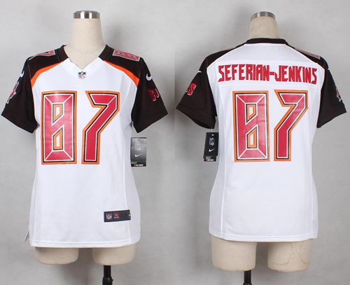 Nike Buccaneers #87 Austin Seferian-Jenkins White Women's Stitched NFL New Elite Jersey