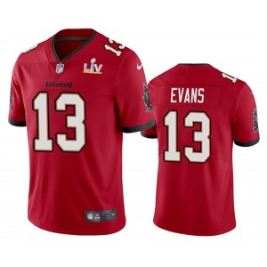 Nike Buccaneers 13 Mike Evans Red 2021 Super Bowl LV Vapor Untouchable Limited Men Jersey