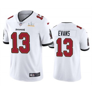 Nike Buccaneers 13 Mike Evans White 2021 Super Bowl LV Vapor Untouchable Limited Men Jersey