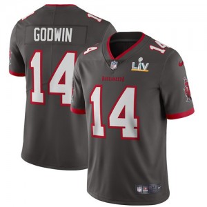 Nike Buccaneers 14 Chris Godwin Grey 2021 Super Bowl LV Vapor Untouchable Limited Men Jersey