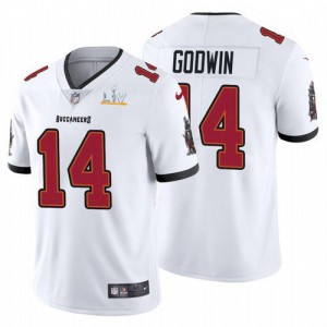 Nike Buccaneers 14 Chris Godwin White 2021 Super Bowl LV Vapor Untouchable Limited Men Jersey