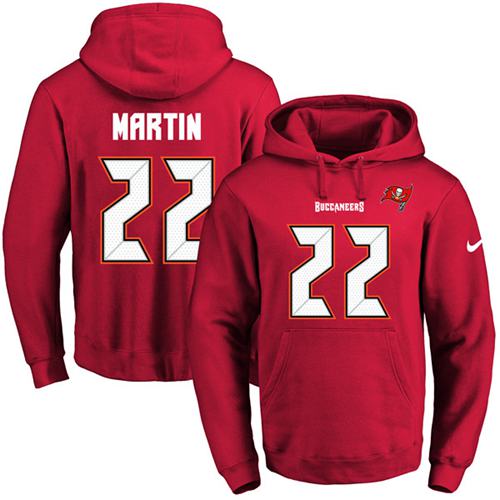 Nike Buccaneers 22 Doug Martin Red Men's Pullover Hoodie